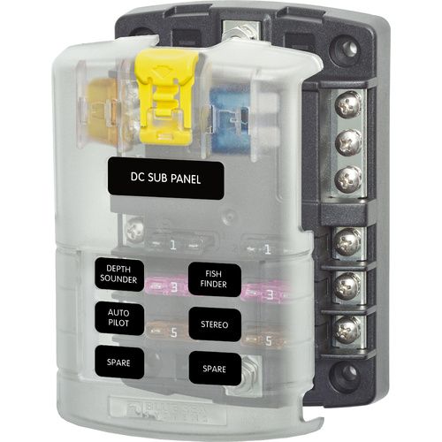 Blue Sea Fuse Block ST Blade Fuse with Negative Busbar & Cover - image 2