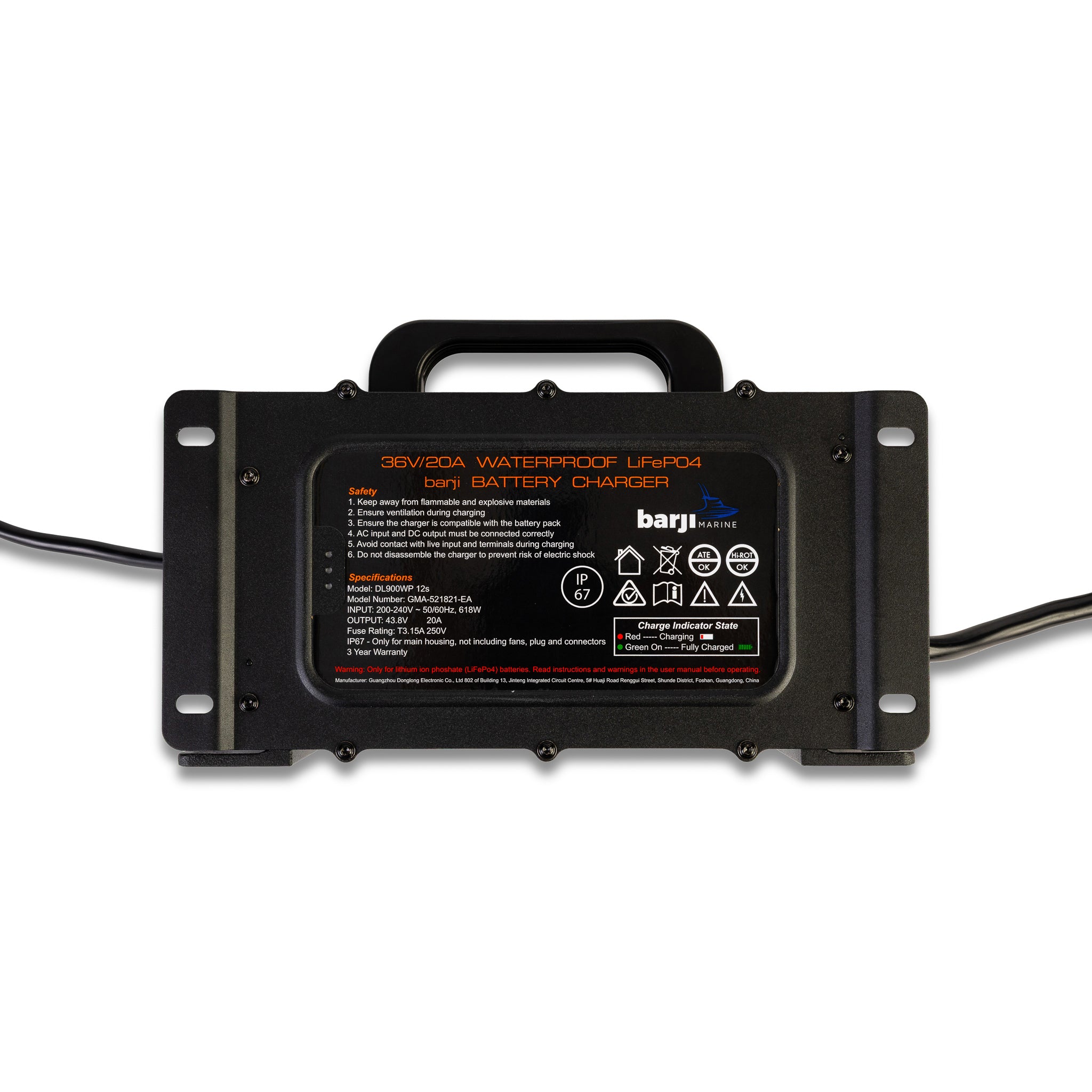 36v Waterproof Lithium Battery Charger